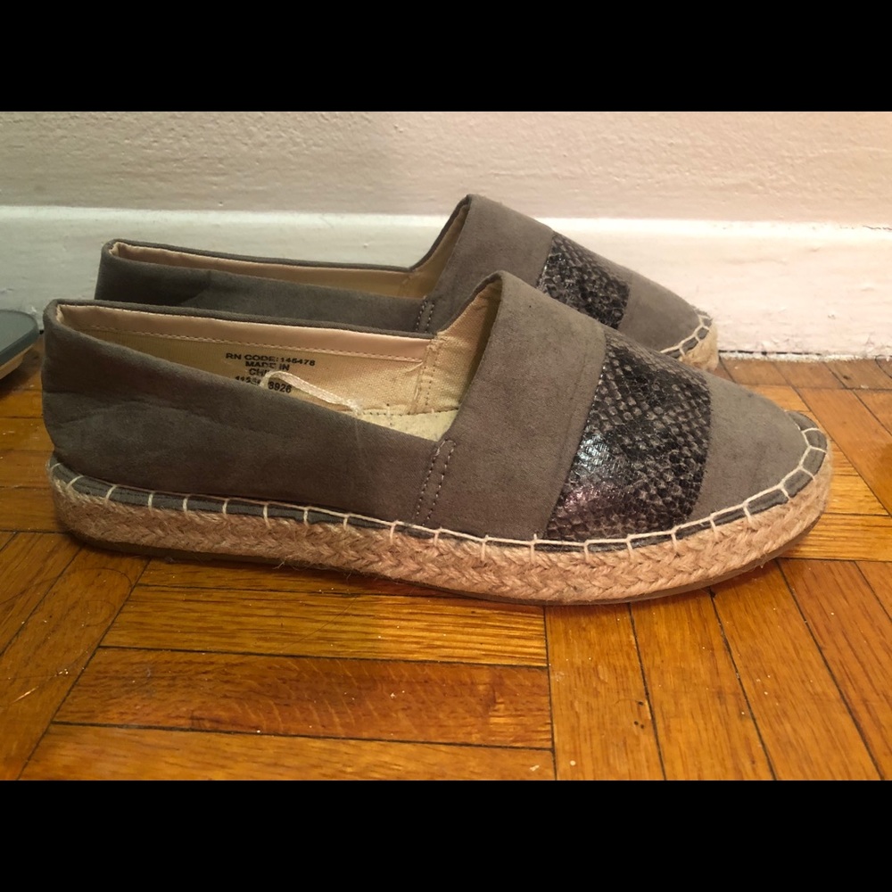PRIMARK ESPADRILLES. Suede & leather. Size 6.